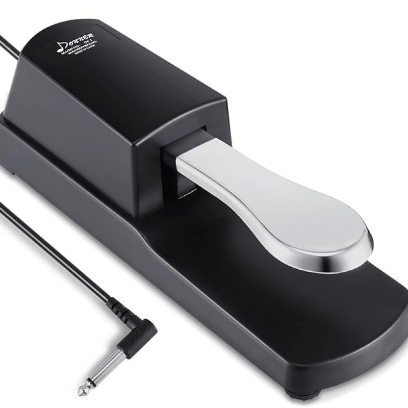 Juarez Piano Sustain Pedal, Keyboard Sustain Pedal for Digital Piano Electronic Keyboard MIDI Synthesizer, Sturdy Durable, with Polarity Switch Juarez Piano Sustain Pedal, Keyboard Sustain Pedal for Digital Piano Electronic Keyboard MIDI Synthesizer, Sturdy Durable, with Polarity Switch