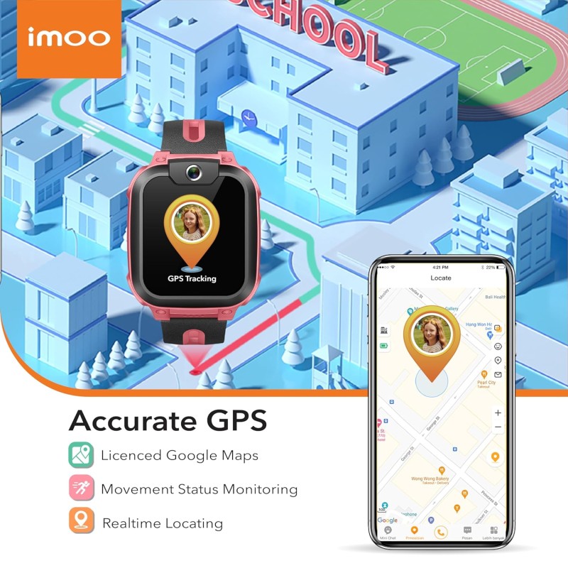 IMOO Watch Phone Z1 Kids Smart Watch, 4G Kids Smartwatch Phone with Long-Lasting Video & Phone Call, Kids GPS Watch with Real-time Locating & IPX8 Water-Resistance (Pink) IMOO Watch Phone Z1 Kids Smart Watch, 4G Kids Smartwatch Phone with Long-Lasting Video & Phone Call, Kids GPS Watch with Real-time Locating & IPX8 Water-Resistance (Pink)
