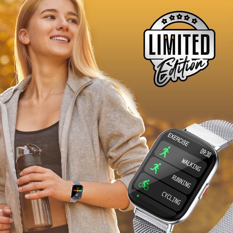 Zebronics Zeb-FIT5220CH Limited Edition Smart Fitness Watch,2.5D Curved Glass 4.4cm Square Display, Metal Body & Strap, SpO2/BP/HR Monitor, IP68 Water Proof, 8 Sports Mode(Silver Rim + Metal Strap) Zebronics Zeb-FIT5220CH Limited Edition Smart Fitness Watch,2.5D Curved Glass 4.4cm Square Display, Metal Body & Strap, SpO2/BP/HR Monitor, IP68 Water Proof, 8 Sports Mode(Silver Rim + Metal Strap)
