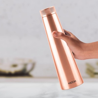 MILTON Copper Delight 1000 Bottle, 915 ml, Lacquer Coating, Curved bottle,100% Pure Copper, BPA Free, Leak Proof, Office Bottle, Boosts Immunity, Supports Digestive & Liver Health, Ayurveda Inspired MILTON Copper Delight 1000 Bottle, 915 ml, Lacquer Coating, Curved bottle,100% Pure Copper, BPA Free, Leak Proof, Office Bottle, Boosts Immunity, Supports Digestive & Liver Health, Ayurveda Inspired