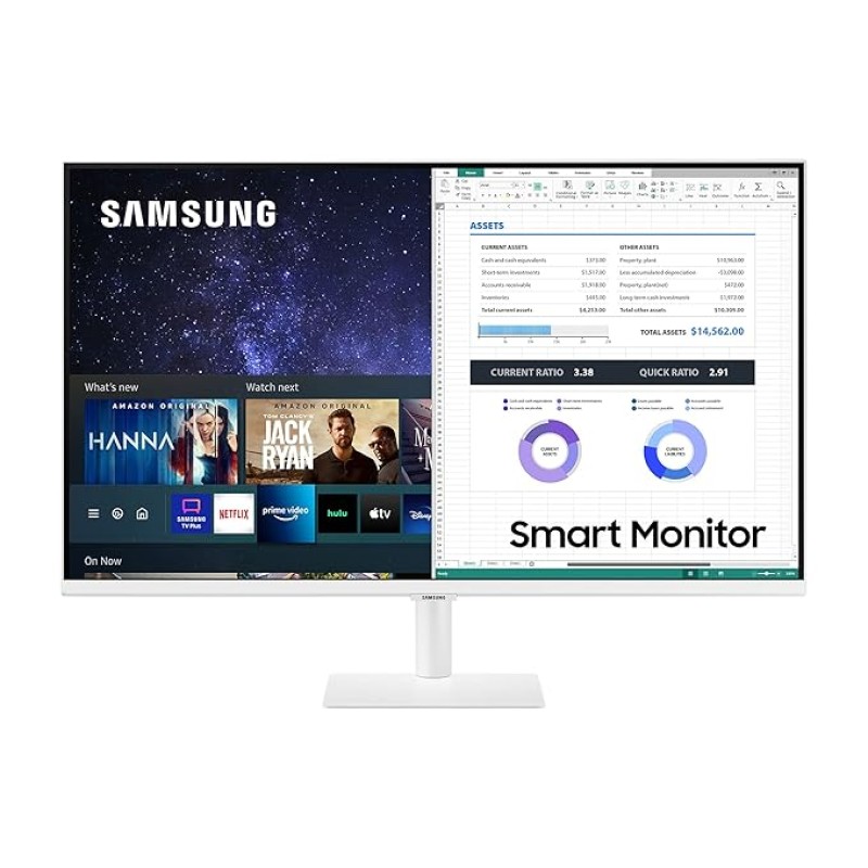 Samsung - Ls32Am501Nwxxl, 32 Inch (80 Cm) 1920 X 1080 Pixels, Led Smart Monitor with Netflix, YouTube, Prime Video and Apple Tv Streaming (White) Samsung - Ls32Am501Nwxxl, 32 Inch (80 Cm) 1920 X 1080 Pixels, Led Smart Monitor with Netflix, YouTube, Prime Video and Apple Tv Streaming (White)
