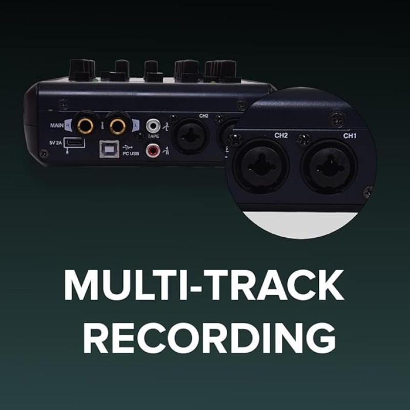 Xtreme Acoustics XAMX42 4 Channel Audio Mixer Interface with 192Khz Sampling Rate, Dual Track Recording, MP3 Input and 24Bit DSP FX Processor for Studio Youtube Recording, DJ Mixing, Karaoke Singing Xtreme Acoustics XAMX42 4 Channel Audio Mixer Interface with 192Khz Sampling Rate, Dual Track Recording, MP3 Input and 24Bit DSP FX Processor for Studio Youtube Recording, DJ Mixing, Karaoke Singing