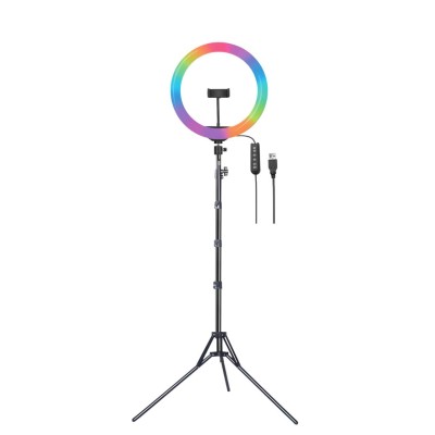 DIGITEK® (DRL-15C RGB) LED RGB Ring Light with Stand for YouTube, Photo-Shoot, Video Shoot, Live Stream, Makeup & More, Compatible with iPhone/Android Phones & Camera DIGITEK® (DRL-15C RGB) LED RGB Ring Light with Stand for YouTube, Photo-Shoot, Video Shoot, Live Stream, Makeup & More, Compatible with iPhone/Android Phones & Camera