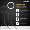 DIGITEK® (DRL-15C RGB) LED RGB Ring Light with Stand for YouTube, Photo-Shoot, Video Shoot, Live Stream, Makeup & More, Compatible with iPhone/Android Phones & Camera DIGITEK® (DRL-15C RGB) LED RGB Ring Light with Stand for YouTube, Photo-Shoot, Video Shoot, Live Stream, Makeup & More, Compatible with iPhone/Android Phones & Camera