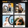 DIGITEK® (DRL-15C RGB) LED RGB Ring Light with Stand for YouTube, Photo-Shoot, Video Shoot, Live Stream, Makeup & More, Compatible with iPhone/Android Phones & Camera DIGITEK® (DRL-15C RGB) LED RGB Ring Light with Stand for YouTube, Photo-Shoot, Video Shoot, Live Stream, Makeup & More, Compatible with iPhone/Android Phones & Camera