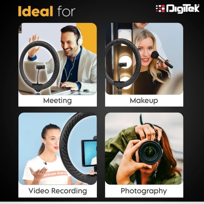 DIGITEK® (DRL-15C RGB) LED RGB Ring Light with Stand for YouTube, Photo-Shoot, Video Shoot, Live Stream, Makeup & More, Compatible with iPhone/Android Phones & Camera DIGITEK® (DRL-15C RGB) LED RGB Ring Light with Stand for YouTube, Photo-Shoot, Video Shoot, Live Stream, Makeup & More, Compatible with iPhone/Android Phones & Camera