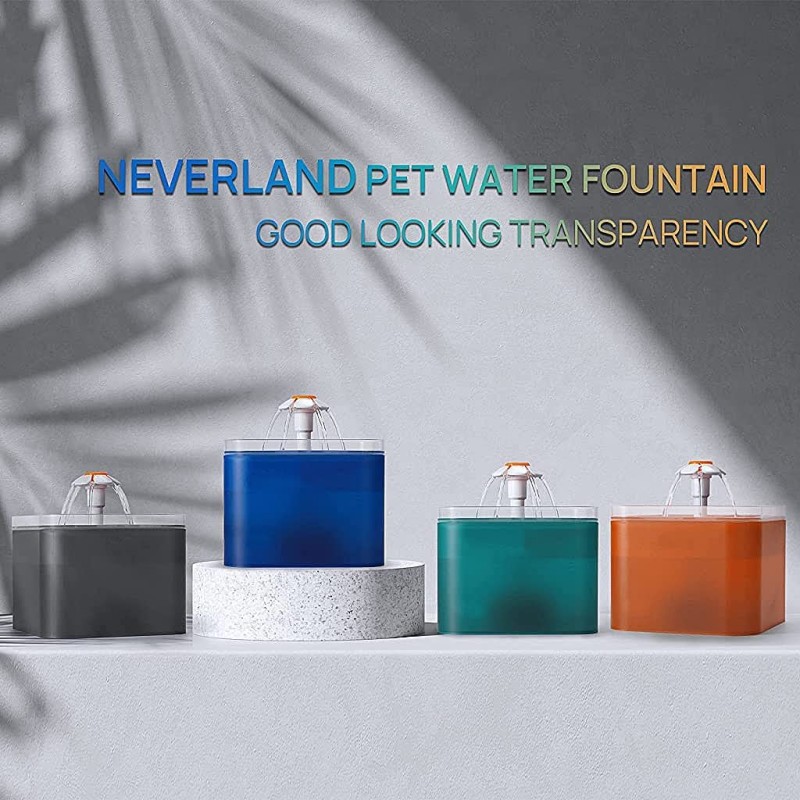 Qpets® Cat Water Fountain with LED Light, 67oz/2.0L, Ultra Quiet Cat Drinking Fountain with Filter, Automatic Pet Water Fountain for Cats and Small Dogs, Blue (Blue Water Fountain) Qpets® Cat Water Fountain with LED Light, 67oz/2.0L, Ultra Quiet Cat Drinking Fountain with Filter, Automatic Pet Water Fountain for Cats and Small Dogs, Blue (Blue Water Fountain)