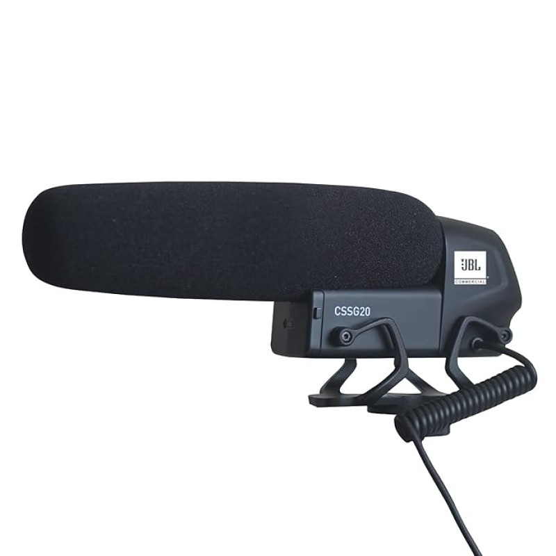 JBL Commercial Cssg20 On-Wired Camera Shotgun Condenser Microphone For Cameras & Smartphones Ideal For Youtubers, Vloggers, News Gathering, Content Creation JBL Commercial Cssg20 On-Wired Camera Shotgun Condenser Microphone For Cameras & Smartphones Ideal For Youtubers, Vloggers, News Gathering, Content Creation