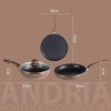 Nouvetta Andria Non-Stick Cookware Set of 5 peices(Dosa Tawa, Kadhai,Frying Pan, Glass Lid,Serving Spoon), Thickness of 3 mm, Black Nouvetta Andria Non-Stick Cookware Set of 5 peices(Dosa Tawa, Kadhai,Frying Pan, Glass Lid,Serving Spoon), Thickness of 3 mm, Black