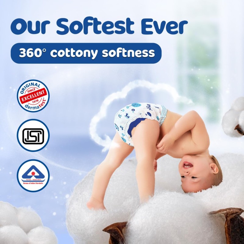 Bumtum Baby Diaper Pants, Medium Size, 72 Count, Double Layer Leakage Protection Infused With Aloe Vera, Cottony Soft High Absorb Technology (Pack of 1) Bumtum Baby Diaper Pants, Medium Size, 72 Count, Double Layer Leakage Protection Infused With Aloe Vera, Cottony Soft High Absorb Technology (Pack of 1)