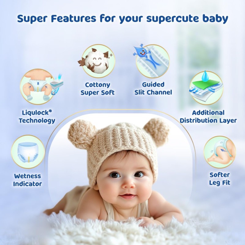 Bumtum Baby Diaper Pants, Medium Size, 72 Count, Double Layer Leakage Protection Infused With Aloe Vera, Cottony Soft High Absorb Technology (Pack of 1) Bumtum Baby Diaper Pants, Medium Size, 72 Count, Double Layer Leakage Protection Infused With Aloe Vera, Cottony Soft High Absorb Technology (Pack of 1)
