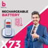 Beetel X73 Cordless 2.4Ghz Cordless Landline Phone with Caller ID Display, 2-Way Speaker Phone with Volume Controls, Auto Answer, Alarm Function, Stylish Design (Blue/White)(X73) Beetel X73 Cordless 2.4Ghz Cordless Landline Phone with Caller ID Display, 2-Way Speaker Phone with Volume Controls, Auto Answer, Alarm Function, Stylish Design (Blue/White)(X73)