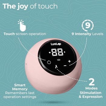 LuvLap Adore Double Electric Breast Pump with Dual Mode, 2 Phase - Stimulation & Expression, Soft Silicone Cushion, Rechargeable Battery, Single Breast Pump Electrical, BPA Free LuvLap Adore Double Electric Breast Pump with Dual Mode, 2 Phase - Stimulation & Expression, Soft Silicone Cushion, Rechargeable Battery, Single Breast Pump Electrical, BPA Free