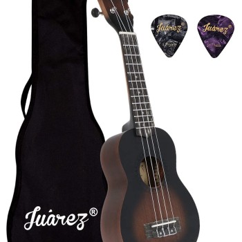 Juarez JRZ23UK/NA 23" Concert Size Ukulele Kit, AQUILA Strings, Sapele Body, Rosewood Fingerboard, Matte Finish, with Bag and Picks, Natural Brown (21 INCH, Brown Sunburst) Juarez JRZ23UK/NA 23" Concert Size Ukulele Kit, AQUILA Strings, Sapele Body, Rosewood Fingerboard, Matte Finish, with Bag and Picks, Natural Brown (21 INCH, Brown Sunburst)