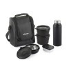 CELLO MF All in One Lunch Box Set of 5 with Bag, Black | 3 Containers with Steel Inner, 1 Plastic Pickle Box and 1 Steel Bottle | Microwave Safe | Insulated Tiffin Ideal for Office, School, College CELLO MF All in One Lunch Box Set of 5 with Bag, Black | 3 Containers with Steel Inner, 1 Plastic Pickle Box and 1 Steel Bottle | Microwave Safe | Insulated Tiffin Ideal for Office, School, College