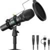 Maono AU-HD300T USB/XLR Dynamic Mic for Singing, PC, YouTube Recording. Professional Microphone with 0-Latency Monitoring, Volume Control, Adjustable Mic Stand, Shock Mount and Pop Filter, Black Maono AU-HD300T USB/XLR Dynamic Mic for Singing, PC, YouTube Recording. Professional Microphone with 0-Latency Monitoring, Volume Control, Adjustable Mic Stand, Shock Mount and Pop Filter, Black