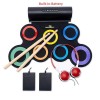Powerpak G3001L-R Electronic Drum Kit | Built-In Li-Battery 2000mAh & Roll Up Drum Pad | Portable Rechargeable with Built-In Dual Speaker | 2x Pedals/2x Sticks/1x Headphone (Rainbow) Powerpak G3001L-R Electronic Drum Kit | Built-In Li-Battery 2000mAh & Roll Up Drum Pad | Portable Rechargeable with Built-In Dual Speaker | 2x Pedals/2x Sticks/1x Headphone (Rainbow)