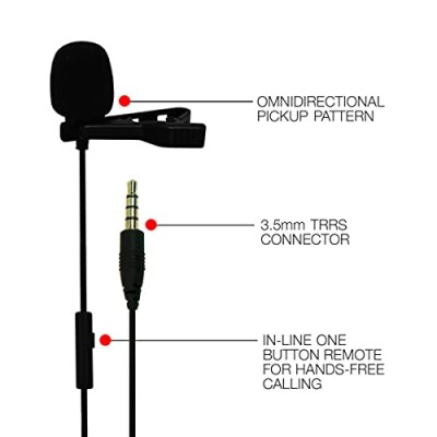 JBL Commercial CSLM30 Auxiliary Omnidirectional Lavalier Microphone with Earphone for Calls, Conferences and Monitoring JBL Commercial CSLM30 Auxiliary Omnidirectional Lavalier Microphone with Earphone for Calls, Conferences and Monitoring