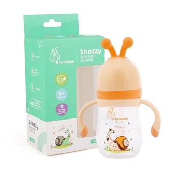 R for Rabbit Snozzy Baby Spout Sippy Cup Bottle 240 ML Soft Silicon Spout for Baby | Kids of 6 Months +