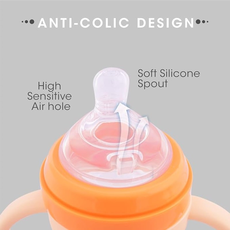 R for Rabbit Snozzy Baby Spout Sippy Cup Bottle 240 ML Soft Silicon Spout for Baby | Kids of 6 Months + R for Rabbit Snozzy Baby Spout Sippy Cup Bottle 240 ML Soft Silicon Spout for Baby | Kids of 6 Months +