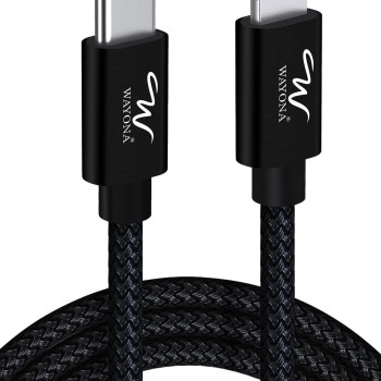 Wayona Type C to Lightning MFI Certified 20W Fast charging Nylon Braided USB C Cable for iPhone 14 Pro, 14 Pro Max, 14, 14 Plus, 13, 13 Pro, 13 Pro Max, 13 Mini, 12, 12 Pro, 11, 11 Pro Max, iPhone 12 Mini (2M, Black)