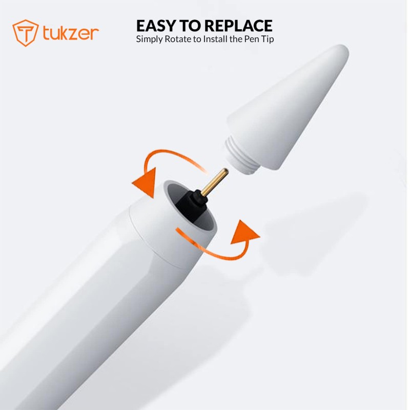 Tukzer 5-Replacement Tip Compatible with Tukzer Stylus Pen for iPad Palm Rejection, 2nd Gen Compatible for (2018-2021) iPad 6/7/8/9 Gen; iPad Pro(11/12.9") iPad Mini (5,2021) iPad Air 3rd Gen(TZ-TIP1) Tukzer 5-Replacement Tip Compatible with Tukzer Stylus Pen for iPad Palm Rejection, 2nd Gen Compatible for (2018-2021) iPad 6/7/8/9 Gen; iPad Pro(11/12.9") iPad Mini (5,2021) iPad Air 3rd Gen(TZ-TIP1)