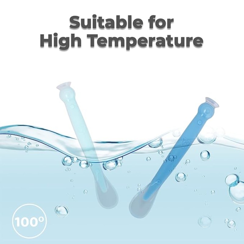 R for Rabbit Premium Safe Feed Silicone Baby Feeding Spoon Set of 2, Smooth Silicon Tip, Food Grade PP Spoon, BPA & Phthalates Free for Kids 6+ Months (Lake Blue -Blue) R for Rabbit Premium Safe Feed Silicone Baby Feeding Spoon Set of 2, Smooth Silicon Tip, Food Grade PP Spoon, BPA & Phthalates Free for Kids 6+ Months (Lake Blue -Blue)