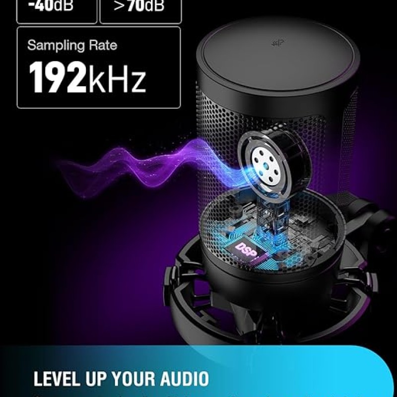 Fifine A6V USB Gaming Condenser Microphone with RGB, Quick Mute, Pop Filter, Shock Mount & Gain Control � Ideal for PC, PS5, Streaming, Discord, Twitch, Podcasts & Videos (Black) Fifine A6V USB Gaming Condenser Microphone with RGB, Quick Mute, Pop Filter, Shock Mount & Gain Control � Ideal for PC, PS5, Streaming, Discord, Twitch, Podcasts & Videos (Black)