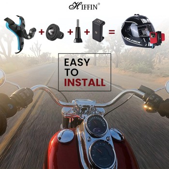 HIFFIN® Helmet Chin Strap Mount with Mobile Clip & Screw Compatible with All Smart Phones Go pro Hero (Helmet Mount KIT, Helmet Mount KIT) HIFFIN® Helmet Chin Strap Mount with Mobile Clip & Screw Compatible with All Smart Phones Go pro Hero (Helmet Mount KIT, Helmet Mount KIT)