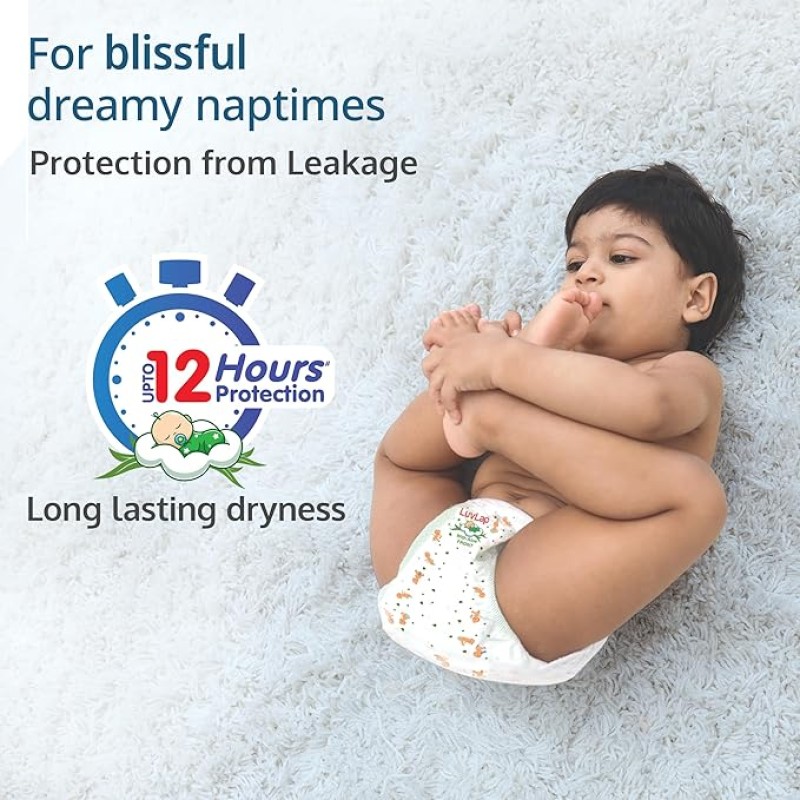 LuvLap Baby Diaper Pants M Size (Medium) , Pack of 72 Count, For babies of 7 to 12Kg with Aloe Vera Lotion for rash protection, with upto 12Hr protection LuvLap Baby Diaper Pants M Size (Medium) , Pack of 72 Count, For babies of 7 to 12Kg with Aloe Vera Lotion for rash protection, with upto 12Hr protection