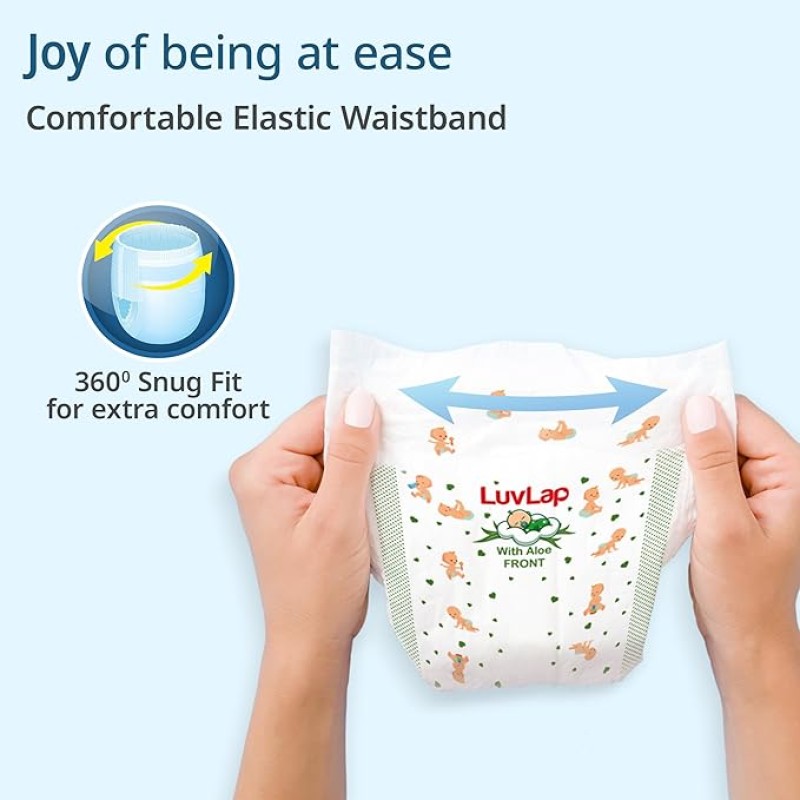 LuvLap Baby Diaper Pants M Size (Medium) , Pack of 72 Count, For babies of 7 to 12Kg with Aloe Vera Lotion for rash protection, with upto 12Hr protection LuvLap Baby Diaper Pants M Size (Medium) , Pack of 72 Count, For babies of 7 to 12Kg with Aloe Vera Lotion for rash protection, with upto 12Hr protection