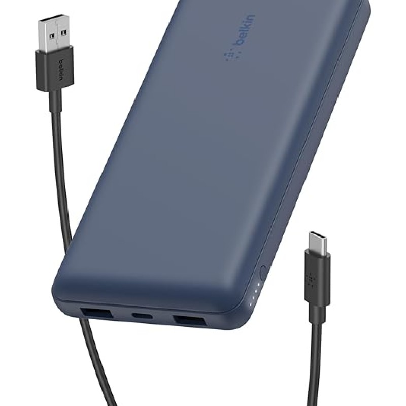 Belkin 20000 mAh Power Bank | Super Fast Charging | USB-C PD Port | 15W Charging for iPhone Series (16, 16 Pro Max), Samsung Galaxy, Google Pixel & More | 2 Years Warranty | Blue Belkin 20000 mAh Power Bank | Super Fast Charging | USB-C PD Port | 15W Charging for iPhone Series (16, 16 Pro Max), Samsung Galaxy, Google Pixel & More | 2 Years Warranty | Blue