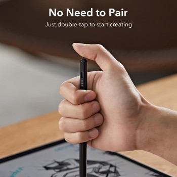 ESR for Apple Stylus Pen with Tilt Sensitivity, iPad Pencil for Apple iPad 10/9/8/7/6, iPad Pro 11, iPad Pro 12.9, iPad Mini 6/5, and iPad Air 5/4/3, Palm Rejection, Magnetic Attachment, Black ESR for Apple Stylus Pen with Tilt Sensitivity, iPad Pencil for Apple iPad 10/9/8/7/6, iPad Pro 11, iPad Pro 12.9, iPad Mini 6/5, and iPad Air 5/4/3, Palm Rejection, Magnetic Attachment, Black