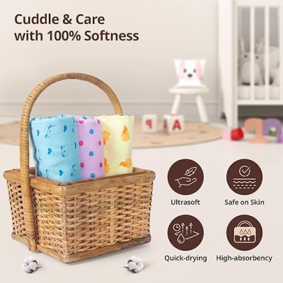 LuvLap 100% Cotton Muslin Baby Swaddle Set, Baby Towel, Size-120cm x 100cm (47"x39"), Dots Hearts Print, 0-18 Month+, Printed Mulmal Muslin Swaddle Wrap for New Born, Pack of 3 LuvLap 100% Cotton Muslin Baby Swaddle Set, Baby Towel, Size-120cm x 100cm (47"x39"), Dots Hearts Print, 0-18 Month+, Printed Mulmal Muslin Swaddle Wrap for New Born, Pack of 3