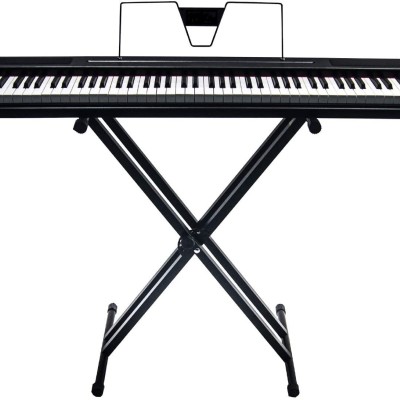 TECHTEST Adjustable Piano Stand X Type Adjustable Keyboard Stand Dual Braced Support Legs with Locking Straps TECHTEST Adjustable Piano Stand X Type Adjustable Keyboard Stand Dual Braced Support Legs with Locking Straps