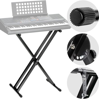TECHTEST Adjustable Piano Stand X Type Adjustable Keyboard Stand Dual Braced Support Legs with Locking Straps TECHTEST Adjustable Piano Stand X Type Adjustable Keyboard Stand Dual Braced Support Legs with Locking Straps