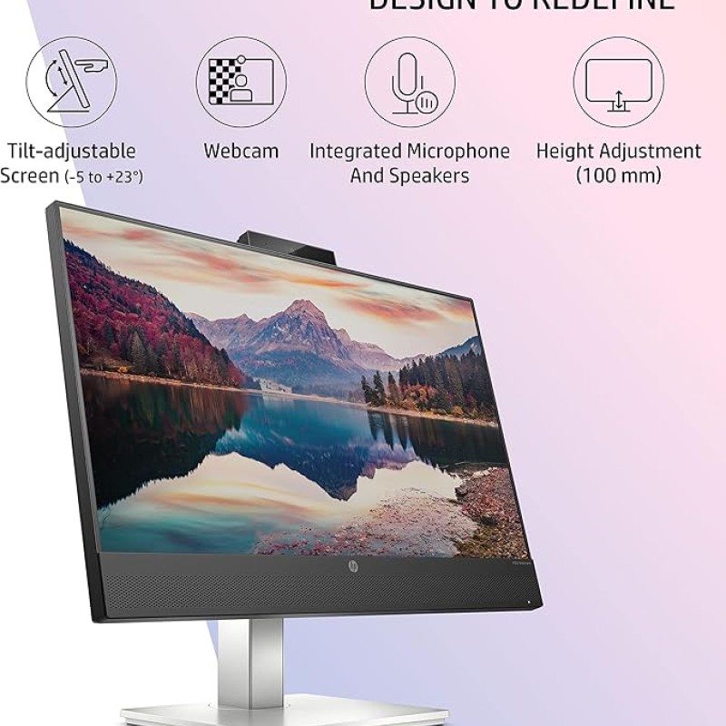 HP M24 23.8-inch(60.45 cm) LED 1923 x 1080 Pixels FHD IPS 3-Sided Micro-Edge Monitor, AMD FreeSync, 5 MP Webcam, 75Hz, 99% sRGB, 1xHDMI 1.4, 300 nits(459J4AA), M24 Webcam Monitor, Black HP M24 23.8-inch(60.45 cm) LED 1923 x 1080 Pixels FHD IPS 3-Sided Micro-Edge Monitor, AMD FreeSync, 5 MP Webcam, 75Hz, 99% sRGB, 1xHDMI 1.4, 300 nits(459J4AA), M24 Webcam Monitor, Black