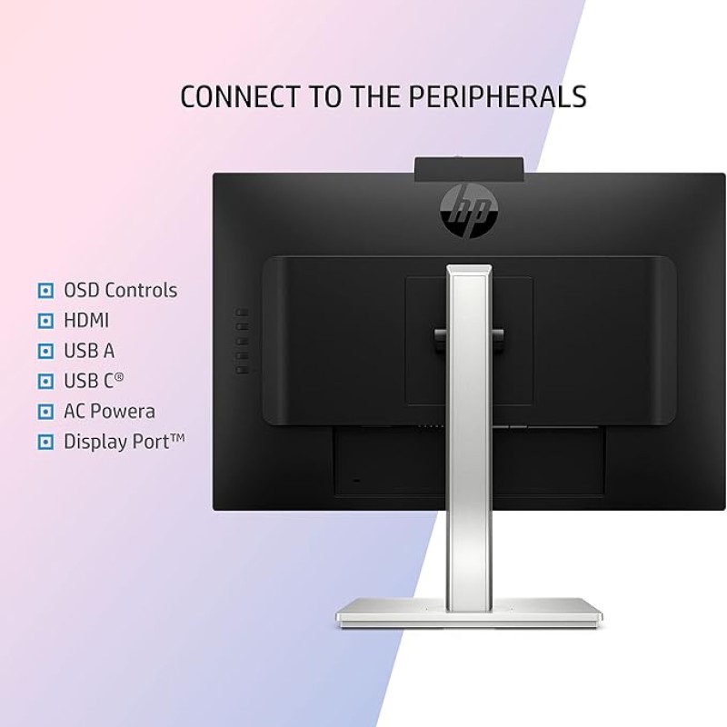 HP M24 23.8-inch(60.45 cm) LED 1923 x 1080 Pixels FHD IPS 3-Sided Micro-Edge Monitor, AMD FreeSync, 5 MP Webcam, 75Hz, 99% sRGB, 1xHDMI 1.4, 300 nits(459J4AA), M24 Webcam Monitor, Black HP M24 23.8-inch(60.45 cm) LED 1923 x 1080 Pixels FHD IPS 3-Sided Micro-Edge Monitor, AMD FreeSync, 5 MP Webcam, 75Hz, 99% sRGB, 1xHDMI 1.4, 300 nits(459J4AA), M24 Webcam Monitor, Black