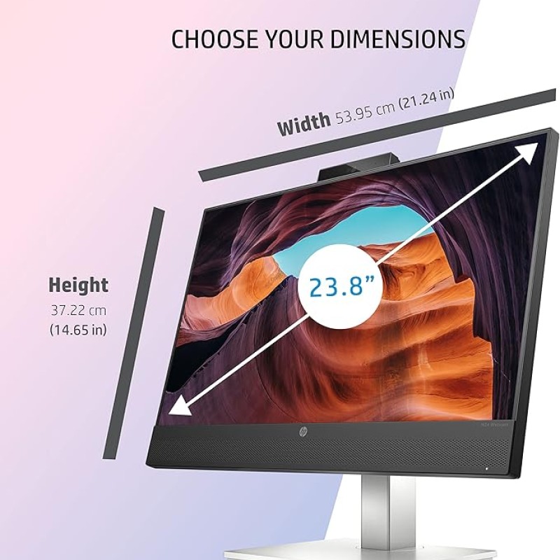 HP M24 23.8-inch(60.45 cm) LED 1923 x 1080 Pixels FHD IPS 3-Sided Micro-Edge Monitor, AMD FreeSync, 5 MP Webcam, 75Hz, 99% sRGB, 1xHDMI 1.4, 300 nits(459J4AA), M24 Webcam Monitor, Black HP M24 23.8-inch(60.45 cm) LED 1923 x 1080 Pixels FHD IPS 3-Sided Micro-Edge Monitor, AMD FreeSync, 5 MP Webcam, 75Hz, 99% sRGB, 1xHDMI 1.4, 300 nits(459J4AA), M24 Webcam Monitor, Black