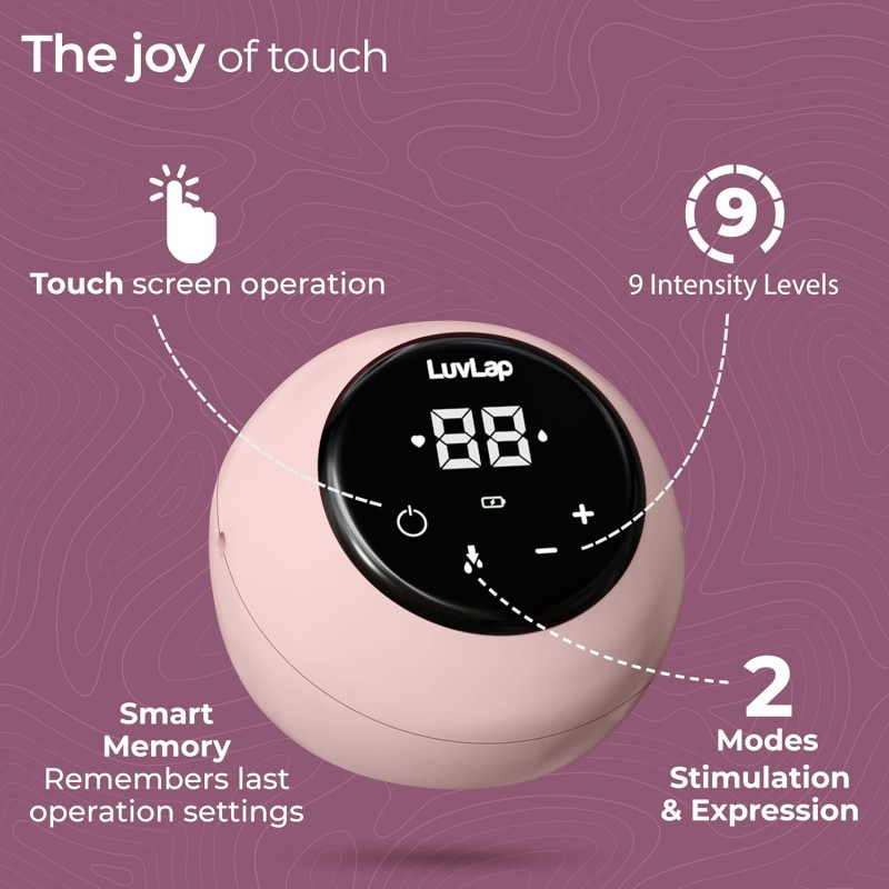 Luvlap Adore Electric Breast Pump, 2 Phase Pumping of Stimulation & Expression, 2pcs Breast pads free, Soft & Gentle, BPA Free, Run on Direct Power, No Battery Luvlap Adore Electric Breast Pump, 2 Phase Pumping of Stimulation & Expression, 2pcs Breast pads free, Soft & Gentle, BPA Free, Run on Direct Power, No Battery
