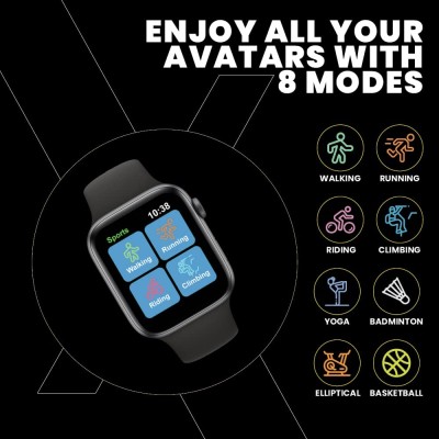 FLiX (Beetel) S12 Pro Talkon Smart Watch Bluetooth Calling,1.54" Touch Color Display 2.5D Glass,IPX65,Real Time 24x7(Heart Rate Tracking,Body Temp) Multiple Watch-faces,Sports Mode,Standby Upto 25Days