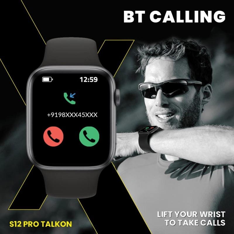 FLiX (Beetel) S12 Pro Talkon Smart Watch Bluetooth Calling,1.54" Touch Color Display 2.5D Glass,IPX65,Real Time 24x7(Heart Rate Tracking,Body Temp) Multiple Watch-faces,Sports Mode,Standby Upto 25Days FLiX (Beetel) S12 Pro Talkon Smart Watch Bluetooth Calling,1.54" Touch Color Display 2.5D Glass,IPX65,Real Time 24x7(Heart Rate Tracking,Body Temp) Multiple Watch-faces,Sports Mode,Standby Upto 25Days