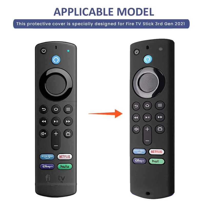 ETUZI Silicone Remote Cover Compatible for Fire TV Stick (3rd Gen, 2021) with All-New Alexa Voice Remote Case (Remote Not Included) (Black) ETUZI Silicone Remote Cover Compatible for Fire TV Stick (3rd Gen, 2021) with All-New Alexa Voice Remote Case (Remote Not Included) (Black)