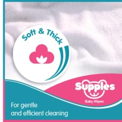 Supples Baby Wet Wipes with Lid | 576 Wipes | 72 Wipes x 8 Packs | Enriched With Aloe Vera and Vitamin E | Alcohol-Free and Paraben-Free | Pure Water-Based formulation Supples Baby Wet Wipes with Lid | 576 Wipes | 72 Wipes x 8 Packs | Enriched With Aloe Vera and Vitamin E | Alcohol-Free and Paraben-Free | Pure Water-Based formulation