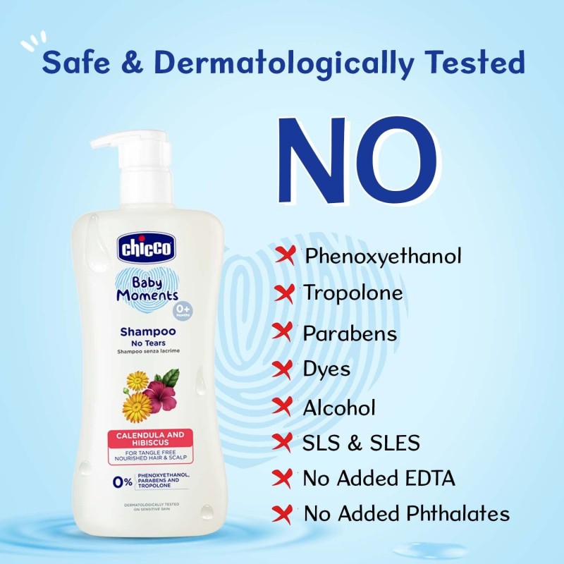 Chicco Baby Moments Shampoo for Tear-Free Bath times, Natural Ingredients, Suitable for baby’s tangle Free, smooth hair, No Phenoxyethanol and Parabens (500ml) Chicco Baby Moments Shampoo for Tear-Free Bath times, Natural Ingredients, Suitable for baby’s tangle Free, smooth hair, No Phenoxyethanol and Parabens (500ml)