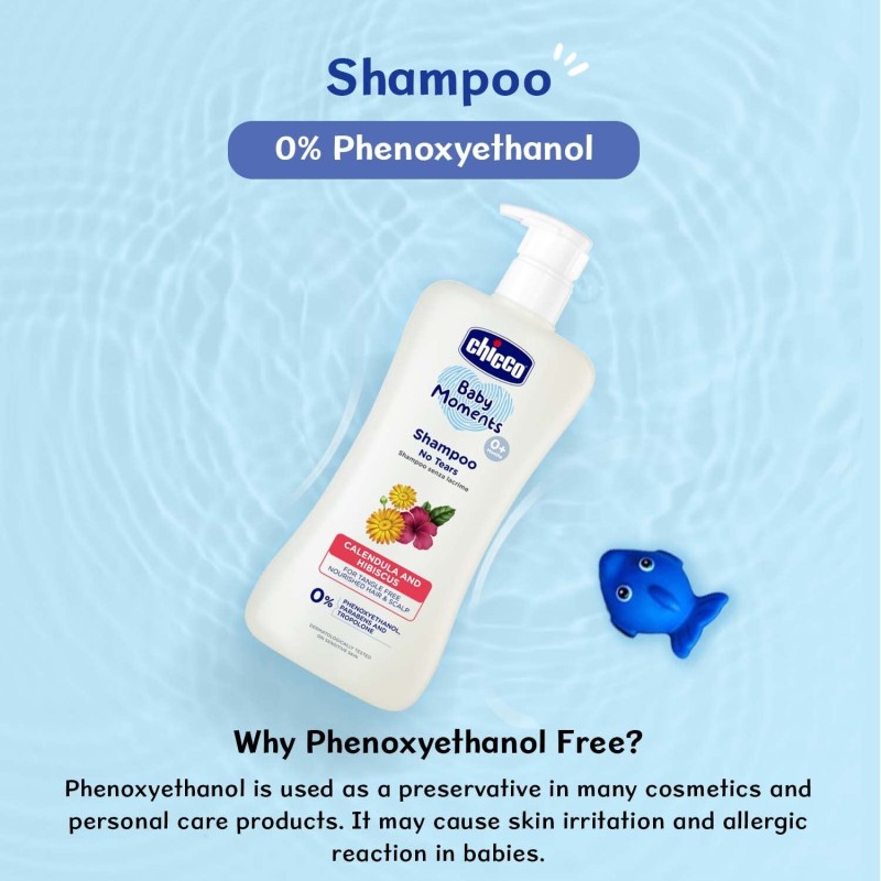 Chicco Baby Moments Shampoo for Tear-Free Bath times, Natural Ingredients, Suitable for baby’s tangle Free, smooth hair, No Phenoxyethanol and Parabens (500ml) Chicco Baby Moments Shampoo for Tear-Free Bath times, Natural Ingredients, Suitable for baby’s tangle Free, smooth hair, No Phenoxyethanol and Parabens (500ml)