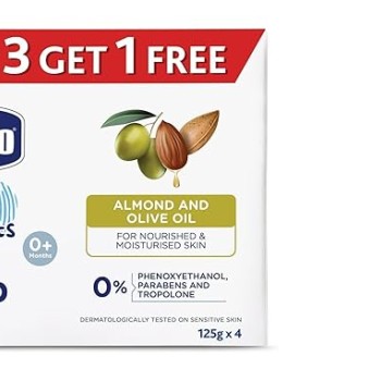 Chicco Baby Moments Bathing Soap for Babies with Almond & Olive Oil, 125g (Buy 3 Get 1 Free)| Nourished & Moisturized Skin| No Parabens | Dermatologically Tested on Chicco Baby Moments Bathing Soap for Babies with Almond & Olive Oil, 125g (Buy 3 Get 1 Free)| Nourished & Moisturized Skin| No Parabens | Dermatologically Tested on