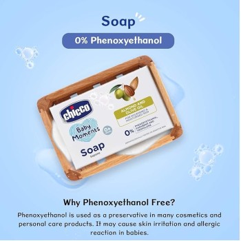 Chicco Baby Moments Bathing Soap for Babies with Almond & Olive Oil, 125g (Buy 3 Get 1 Free)| Nourished & Moisturized Skin| No Parabens | Dermatologically Tested on Chicco Baby Moments Bathing Soap for Babies with Almond & Olive Oil, 125g (Buy 3 Get 1 Free)| Nourished & Moisturized Skin| No Parabens | Dermatologically Tested on
