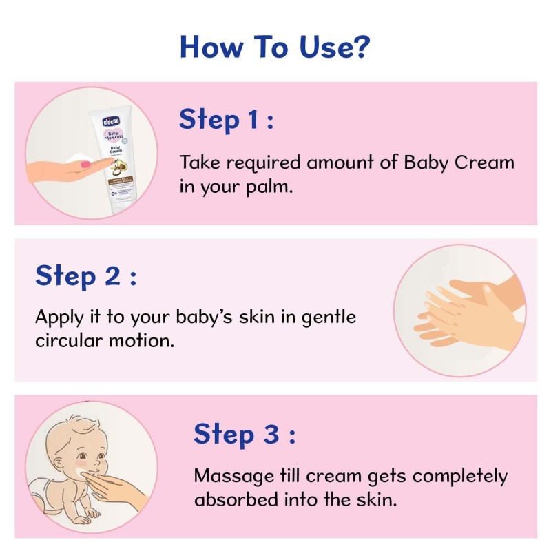 Chicco Baby Moments Baby Cream for Babies with Argan Oil & Avocado Butter, 100g| Natural Ingredients for Hydrated Skin | Dermatologically Tested | Phenoxyethanol, Parabens & Lauryl sulphates free