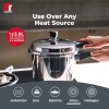 Bergner Sorrento Stainless Steel 3 Litres Outer Lid Pressure Cooker, 3 L Cooker with Outer Lid and Triply Base, Heavy Bottom, Easy Open and Close, Healthy Cooking, Induction Bottom and Gas Stove Ready Bergner Sorrento Stainless Steel 3 Litres Outer Lid Pressure Cooker, 3 L Cooker with Outer Lid and Triply Base, Heavy Bottom, Easy Open and Close, Healthy Cooking, Induction Bottom and Gas Stove Ready
